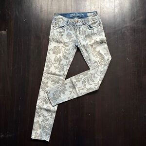 Garcia Jeans light wash with floral pattern skinny jeans, size 27